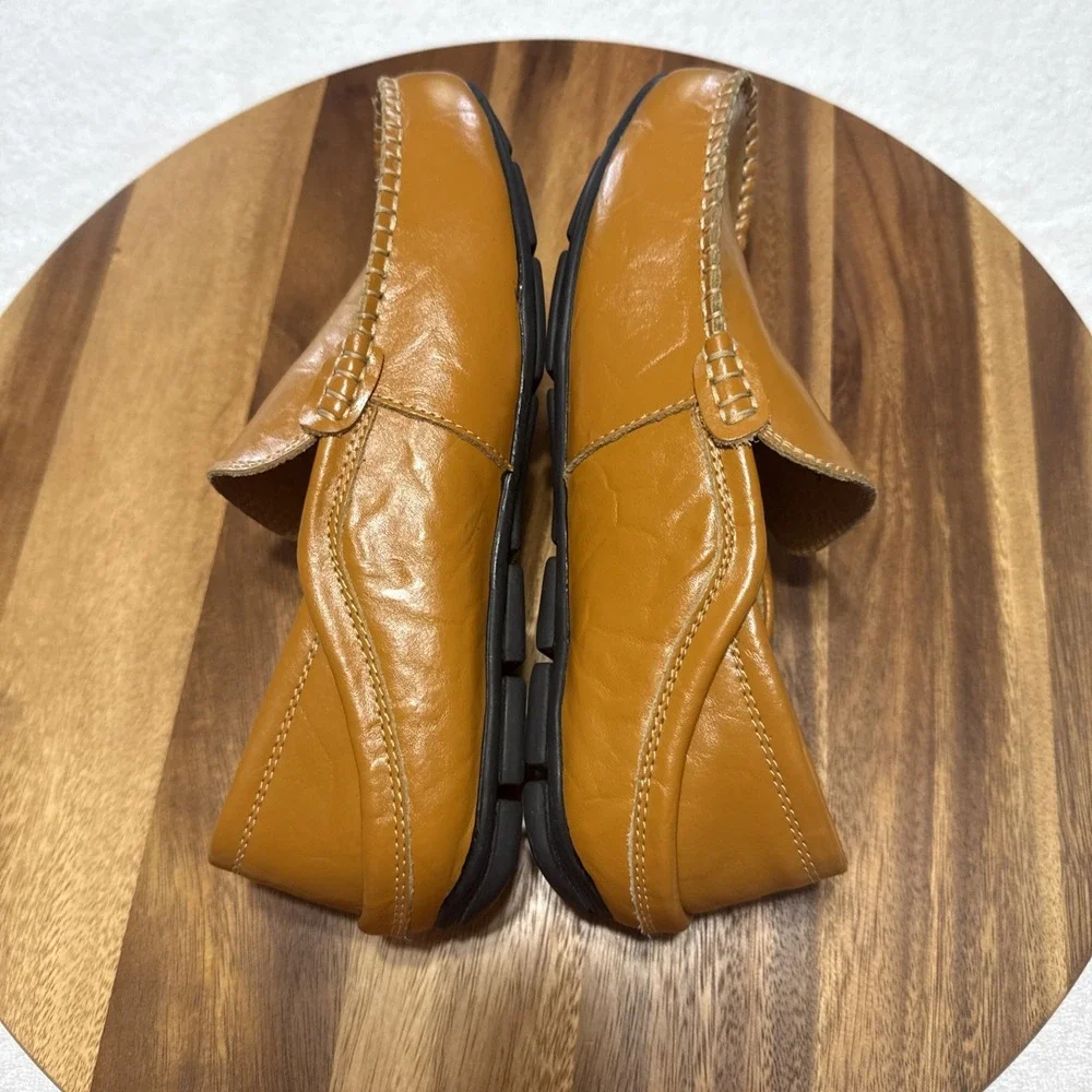 Men's Genuine Leather Loafers Moccasins Boat Shoes EU40 Men's 7 Women's 9